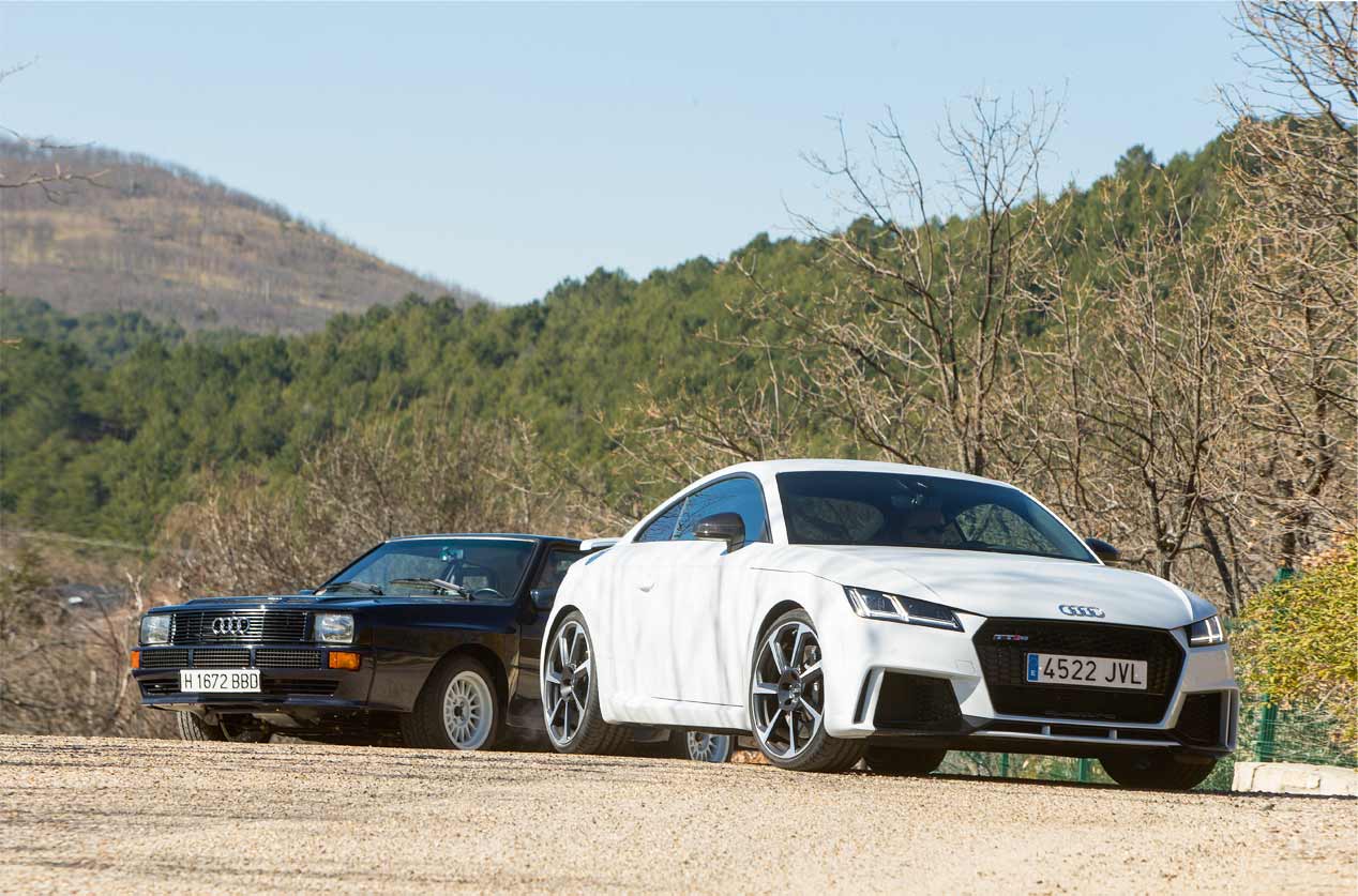 Audi TT RS vs Audi Sport Quattro, en fotos
