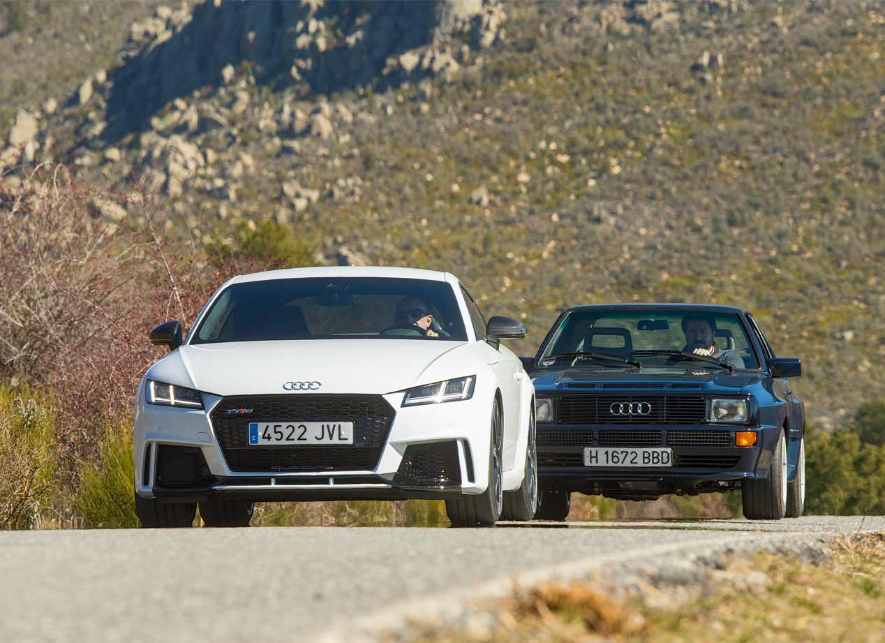Audi TT RS vs Audi Sport Quattro, en fotos