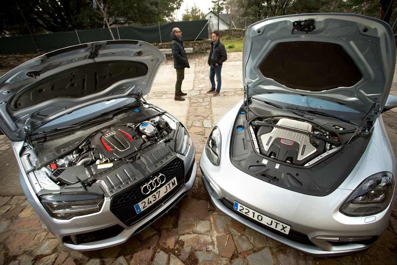 A prueba los Audi RS7 Sportback y Porsche Panamera Turbo