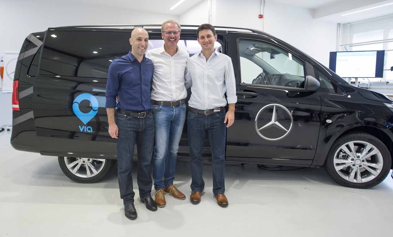 Mercedes y Via se unen para la movilidad a demanda con minibuses urbanos compartidos
