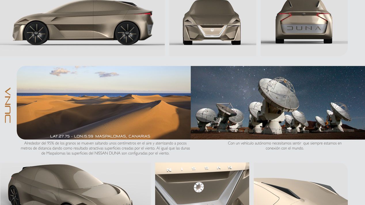 Ganador, segundo y tercer clasificados del Concurso de diseño de Autopista, Nissan y  la UPV de 2017