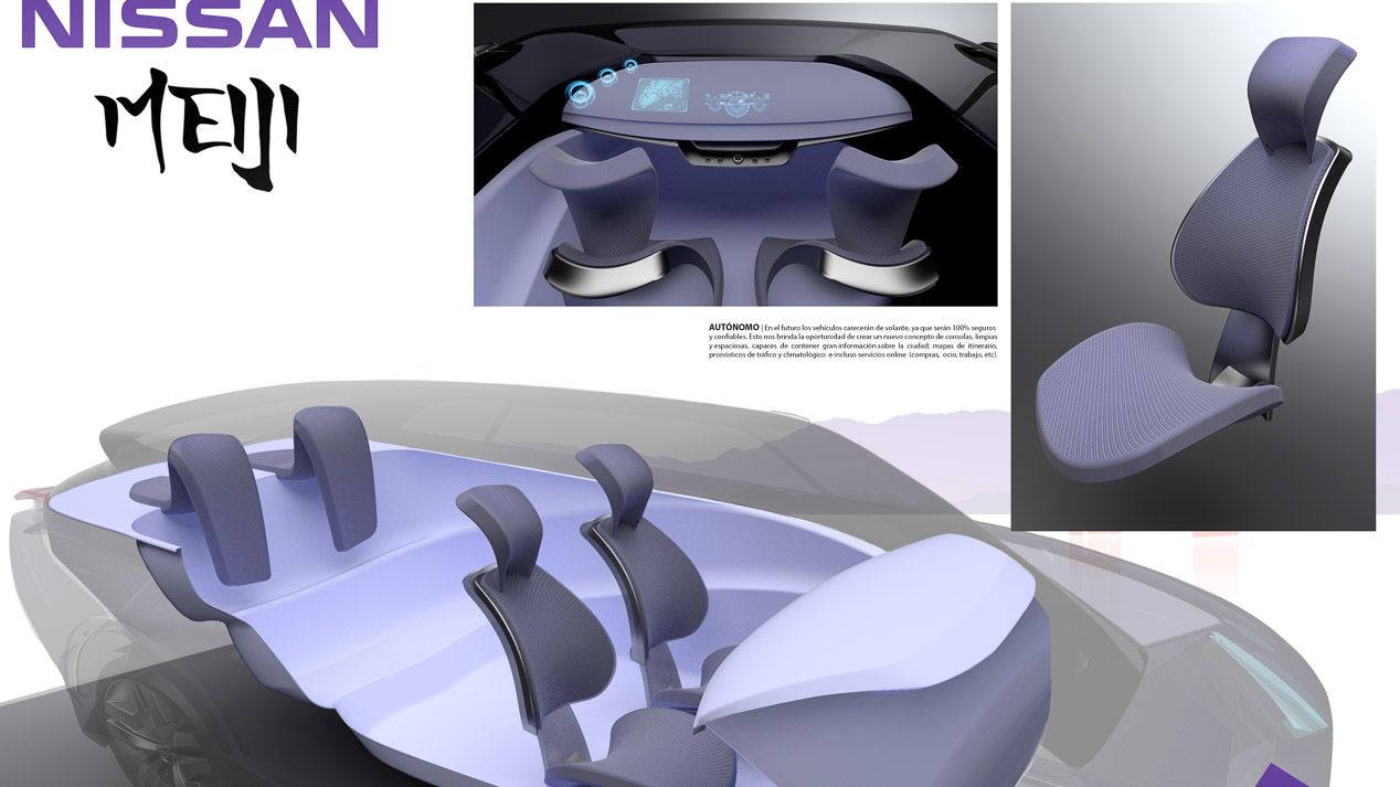 Ganador, segundo y tercer clasificados del Concurso de diseño de Autopista, Nissan y  la UPV de 2017