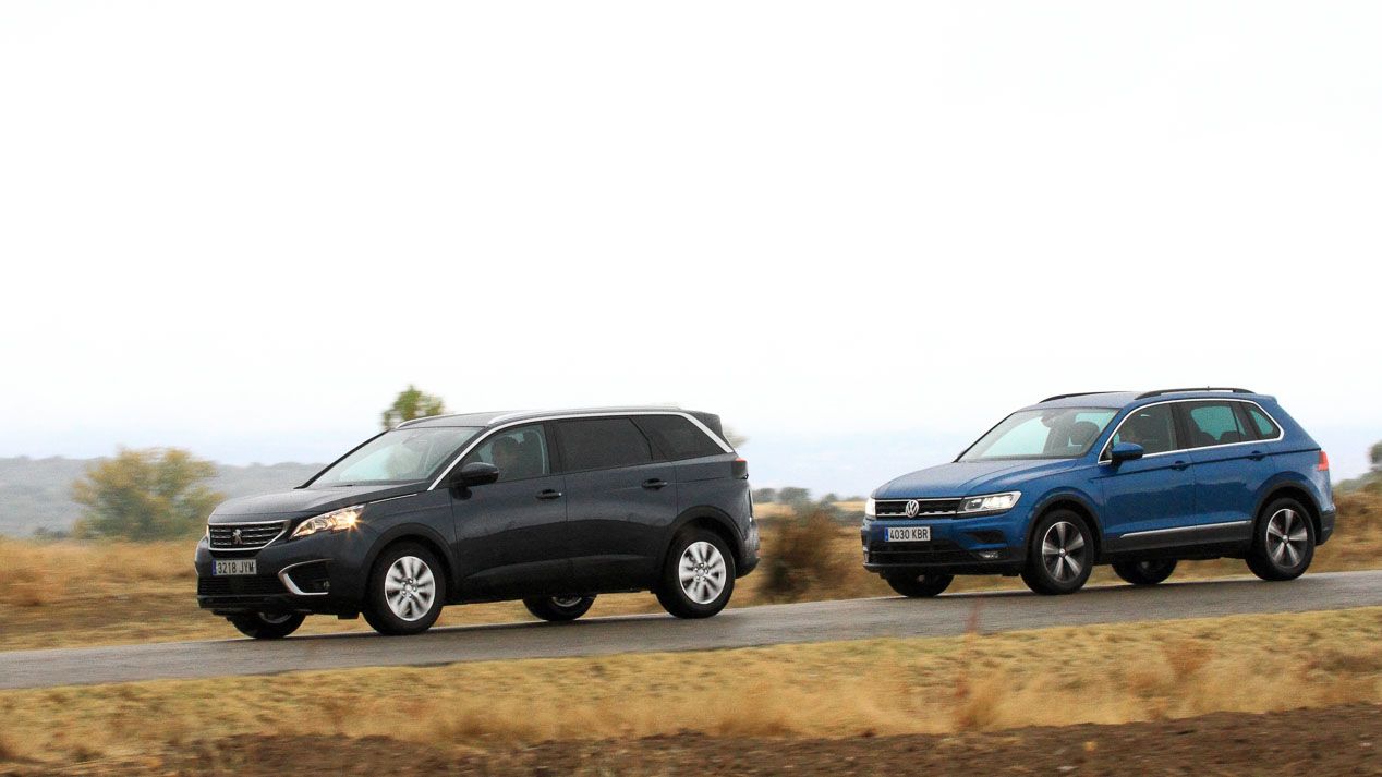 Comparativa SUV: Peugeot 5008 1.6 BlueHDI vs VW Tiguan 2.0 TDI