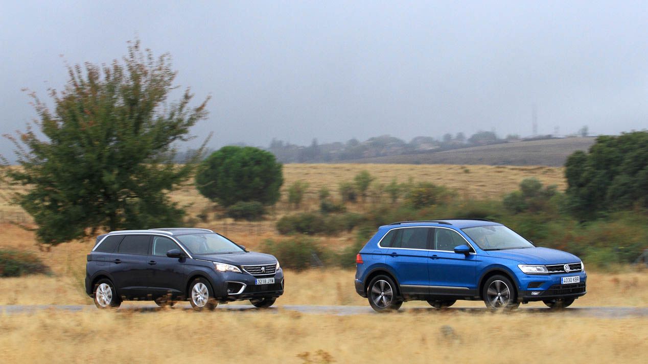 Comparativa SUV: Peugeot 5008 1.6 BlueHDI vs VW Tiguan 2.0 TDI