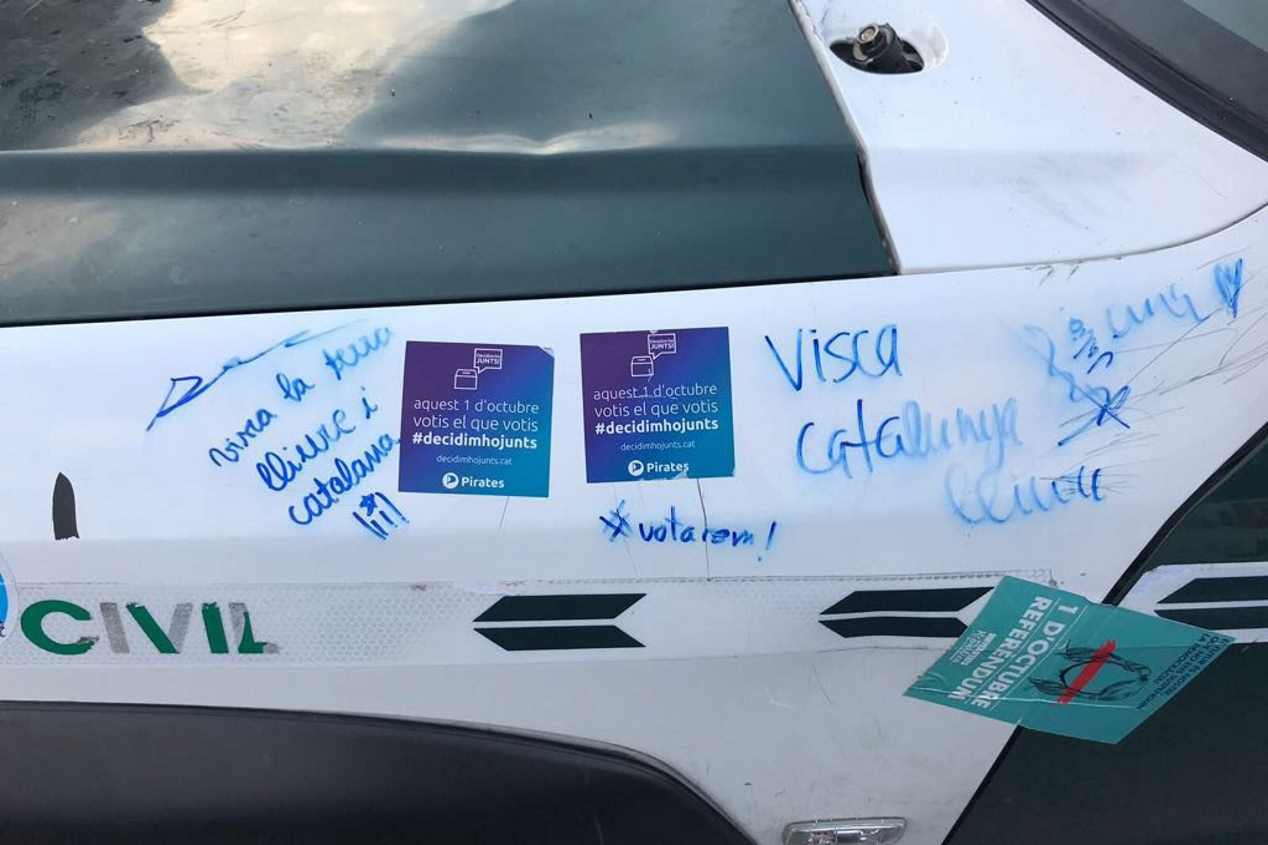 Los coches de la Guardia Civil sufrieron desperfectos por 135.000 € tras las protestas de Barcelona