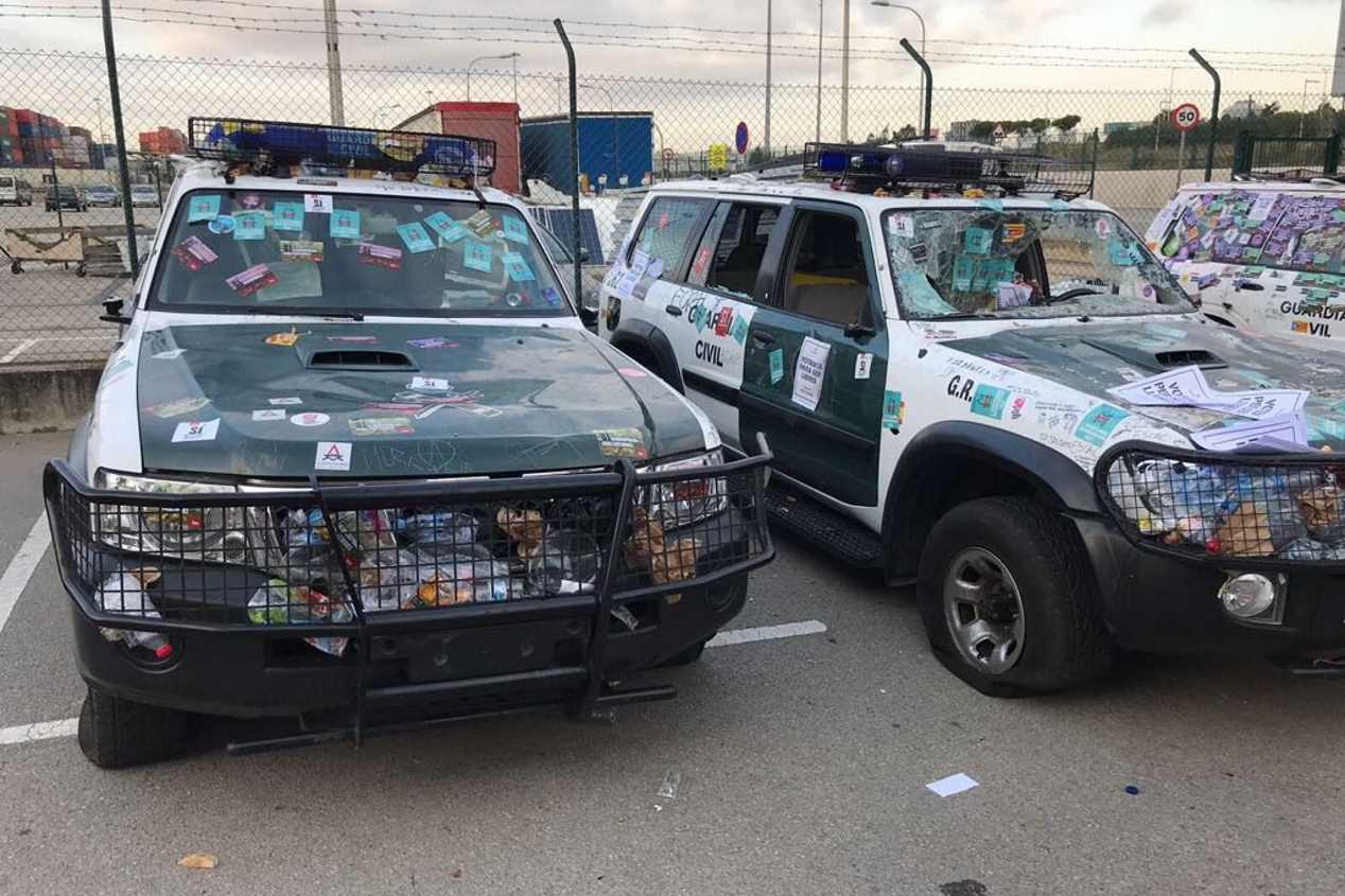 Los coches de la Guardia Civil sufrieron desperfectos por 135.000 € tras las protestas de Barcelona