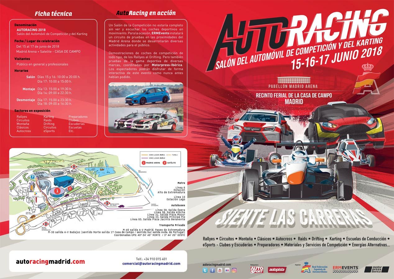 Se presenta AutoRacing 2018, el Salón del automóvil de competición y del karting