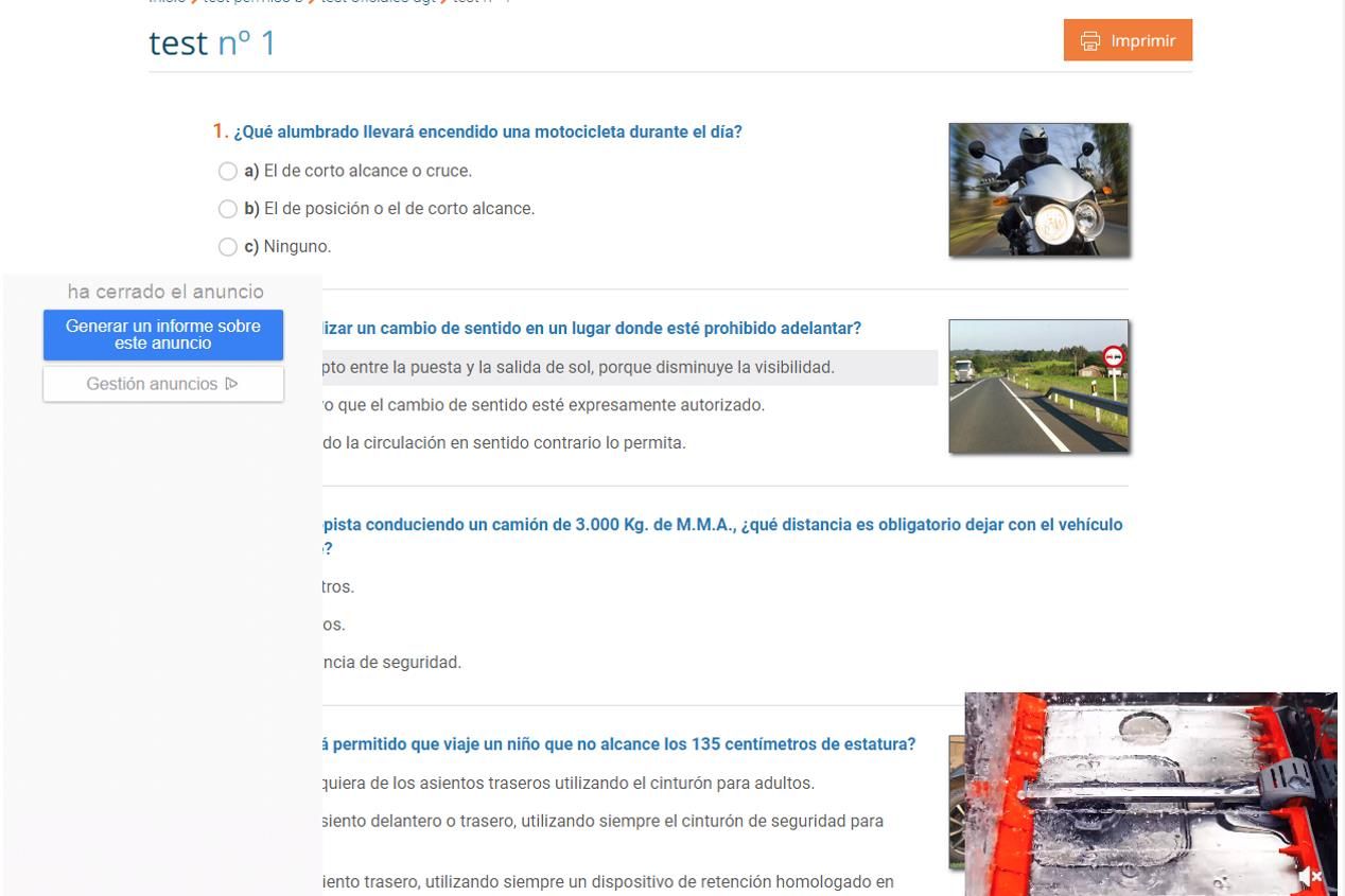 Test de examen teórico de conducir: ¿aprobarías? Hazlo...