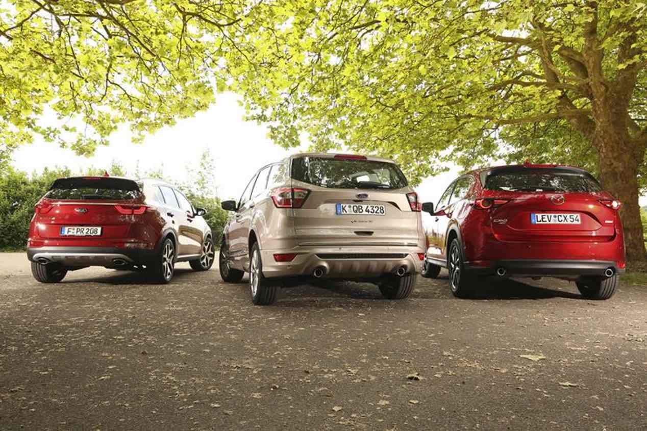 Comparativa SUV Diesel: Ford Kuga, Kia Sportage y Mazda CX-5