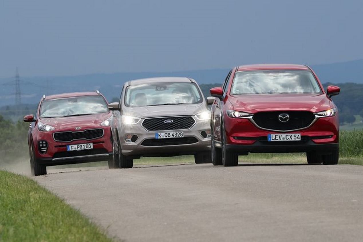 Comparativa SUV Diesel: Ford Kuga, Kia Sportage y Mazda CX-5