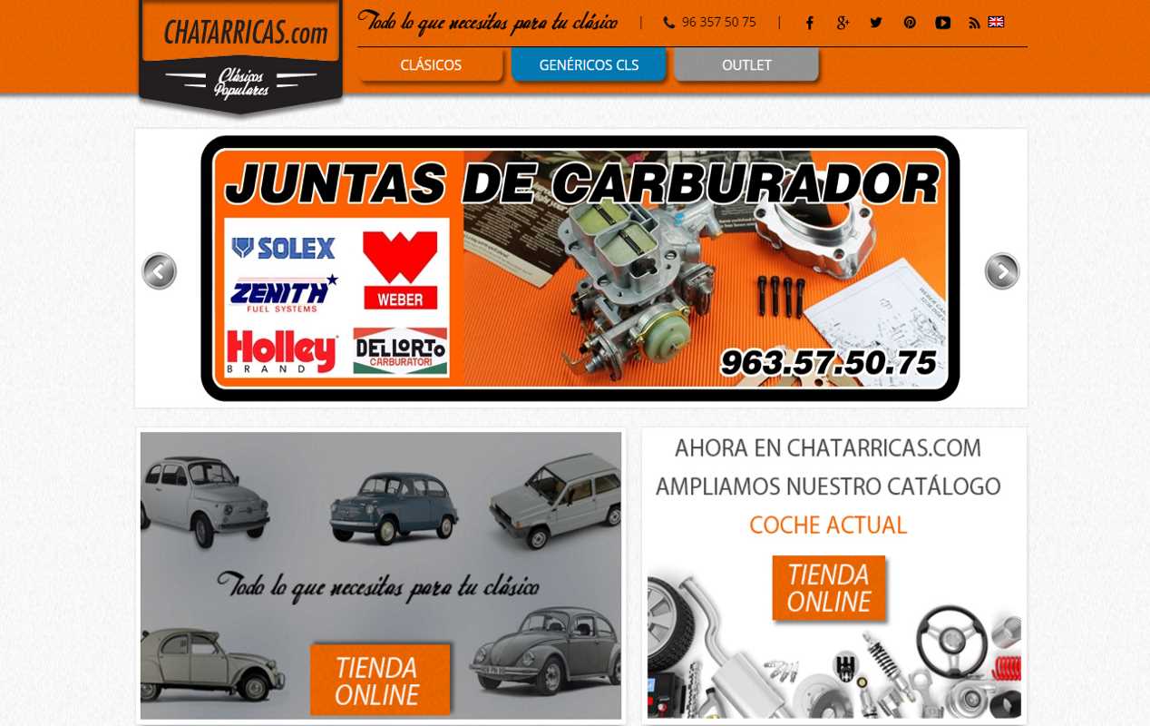 Chatarricas.com: piezas y materiales para tu coche clásico