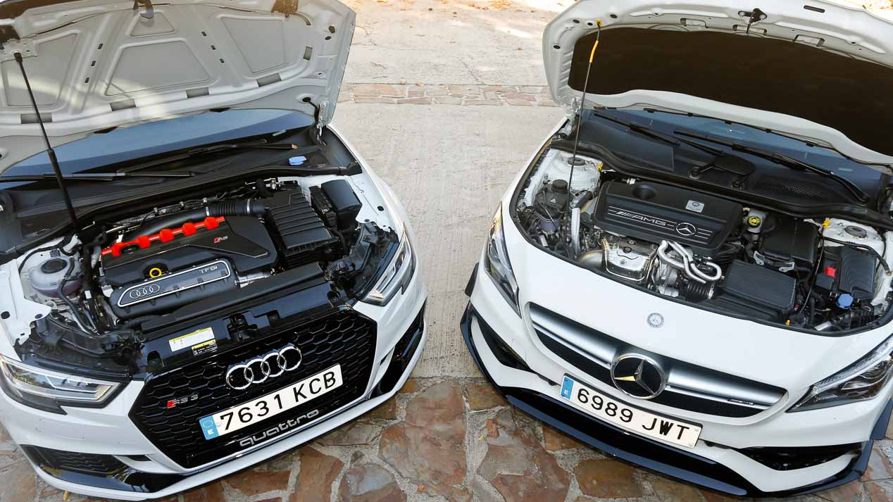 Comparativa entre Audi RS 3 Sedán y el Mercedes-AMG CLA 45