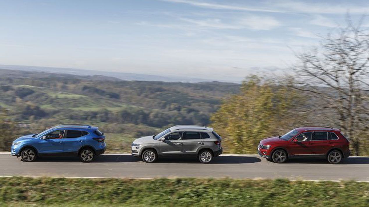 Comparativa SUV: Skoda Karoq TSI vs Nissan Qashqai DIG-T vs VW Tiguan TSI