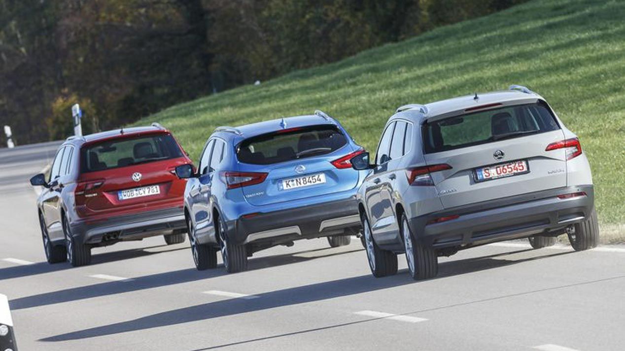 Comparativa SUV: Skoda Karoq TSI vs Nissan Qashqai DIG-T vs VW Tiguan TSI
