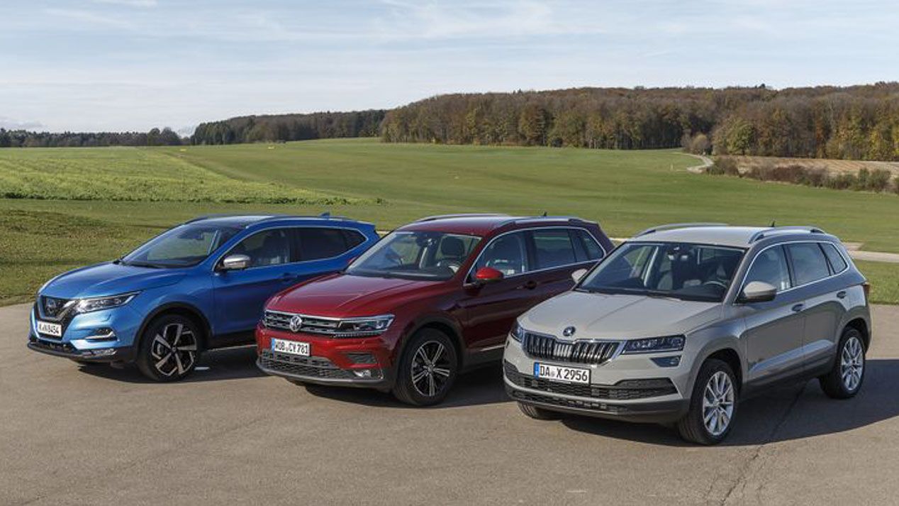 Comparativa SUV: Skoda Karoq TSI vs Nissan Qashqai DIG-T vs VW Tiguan TSI
