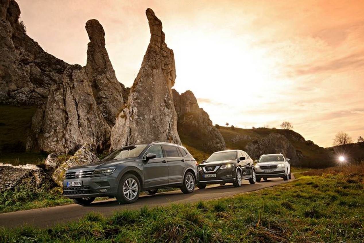 Comparativa: VW Tiguan Allspace TSI vs Nissan X-Trail DIG-T vs Skoda Kodiaq TSI