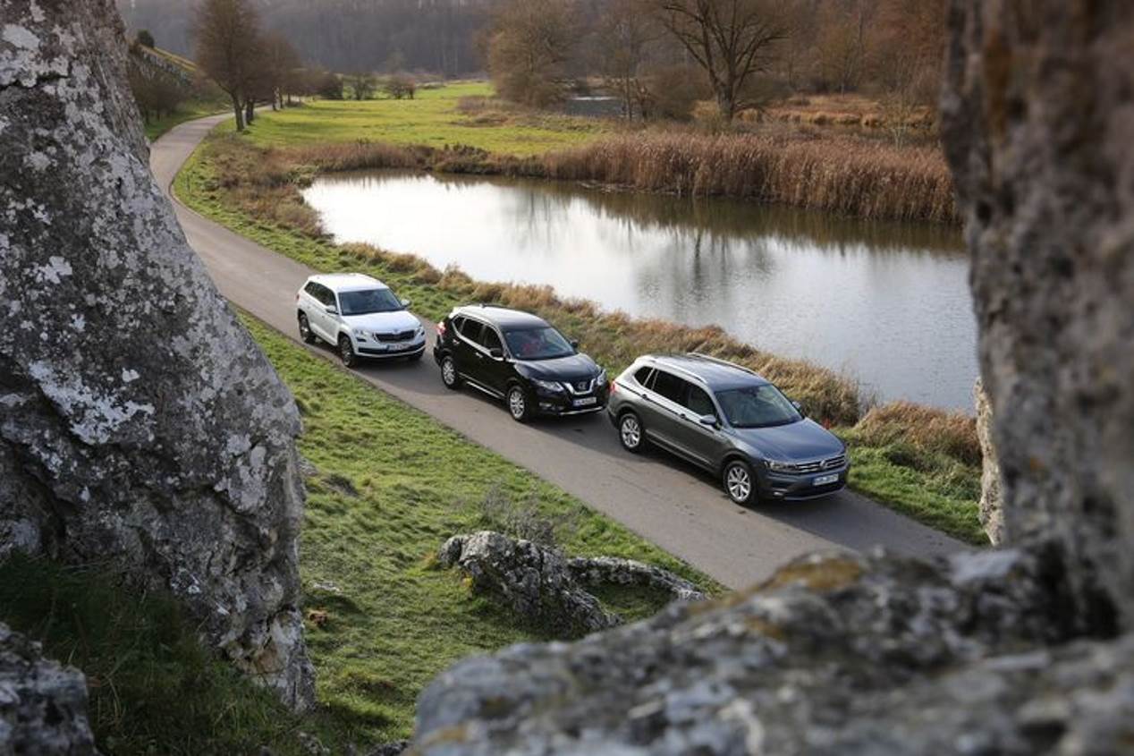 Comparativa: VW Tiguan Allspace TSI vs Nissan X-Trail DIG-T vs Skoda Kodiaq TSI