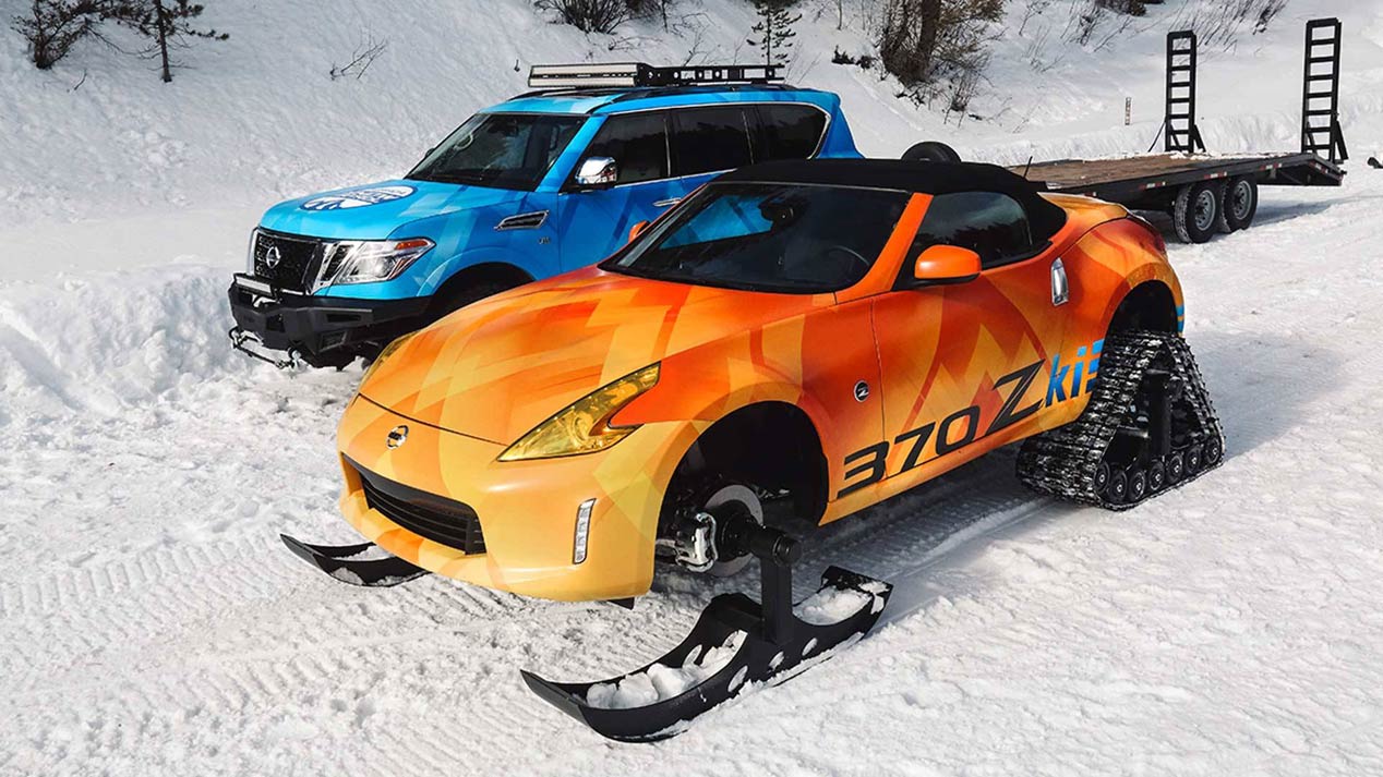Nissan 370ZKi, con orugas y esquís