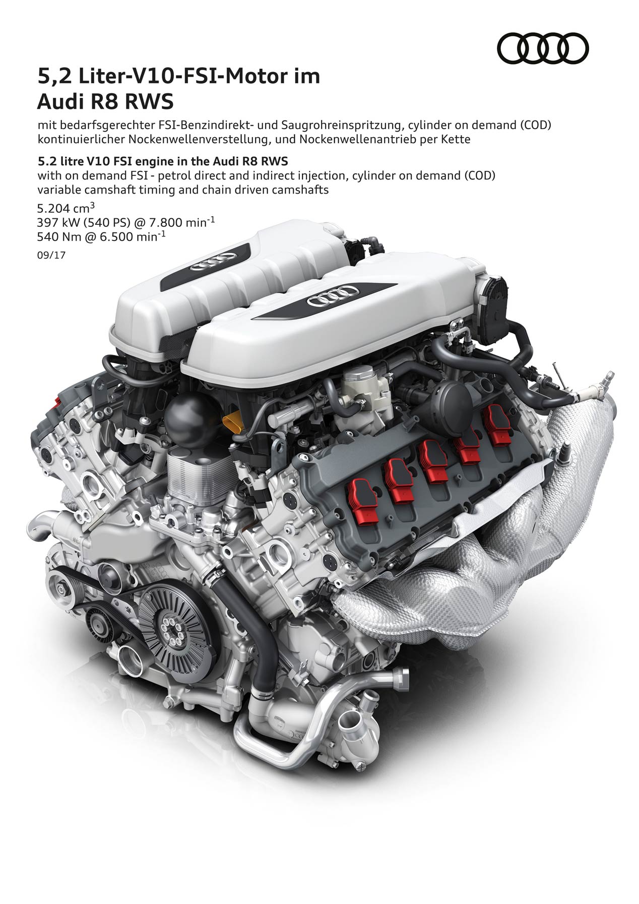 Audi R8 V10 RWS, el primer Audi de propulsión trasera