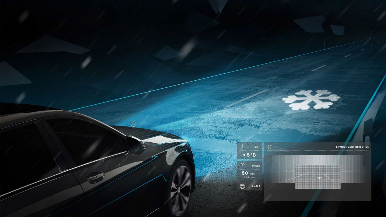 Mercedes Digital Light, los faros que proyectan información