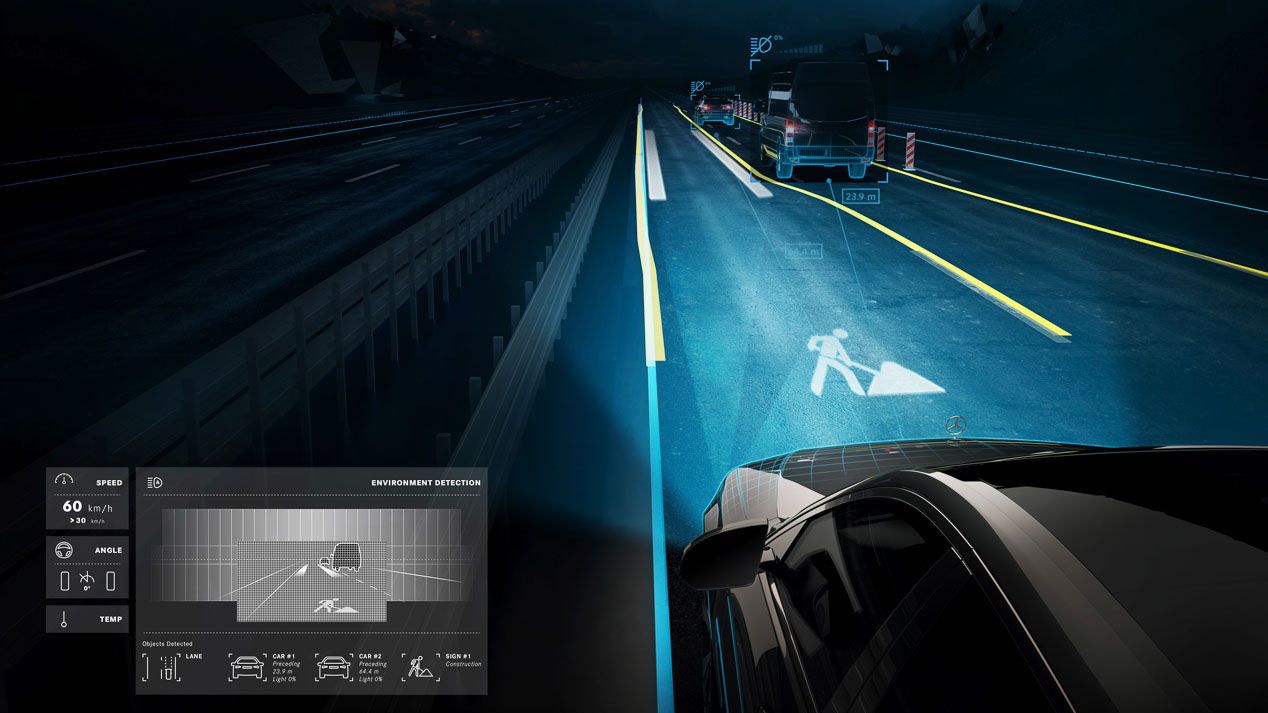 Mercedes Digital Light, los faros que proyectan información