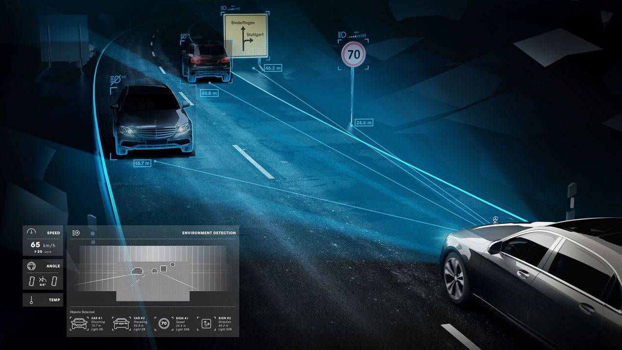 Mercedes Digital Light, los faros que proyectan información