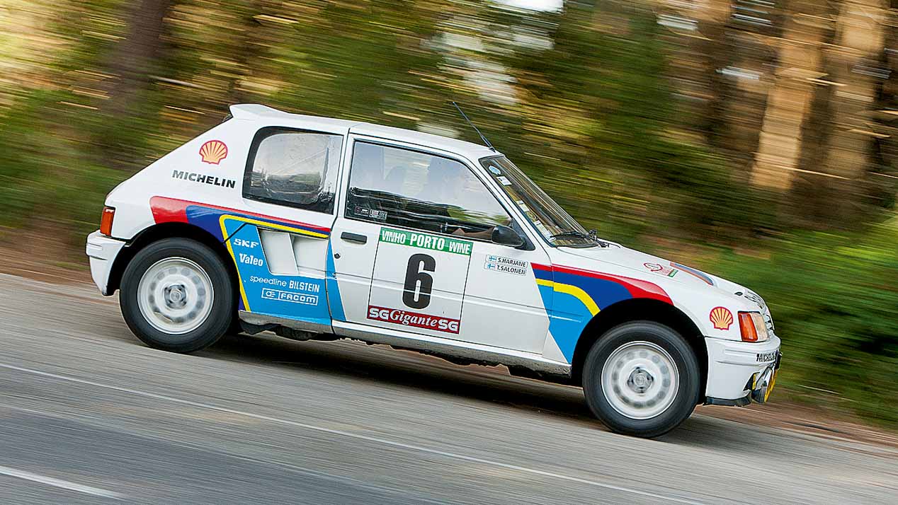 Tres de los mejores Grupo B: Lancia 037, Renault 5 Turbo y Peugeot 205 T16.