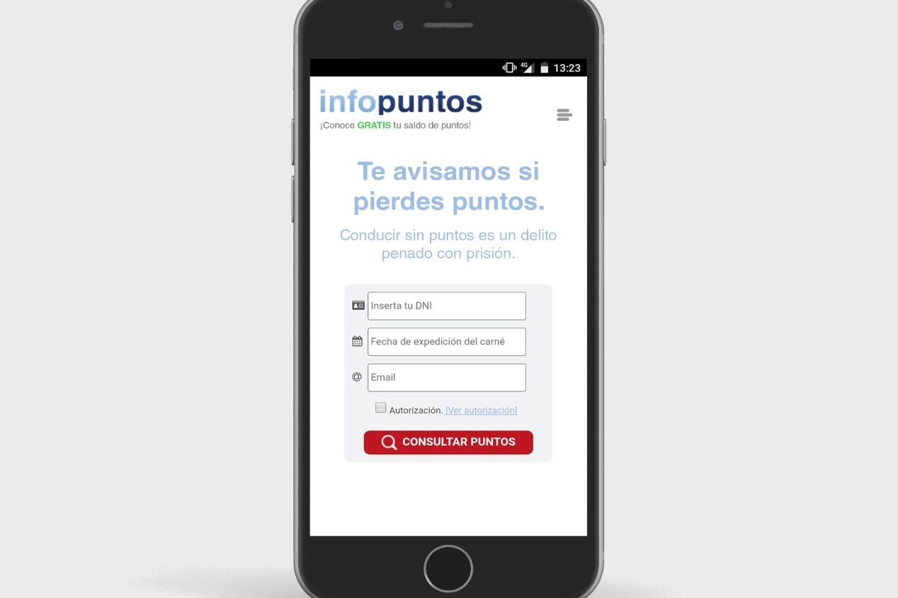 Infopuntos: conoce los puntos de tu carné y recibe alertas si los pierdes
