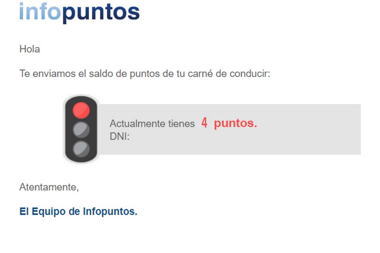 Infopuntos: conoce los puntos de tu carné y recibe alertas si los pierdes