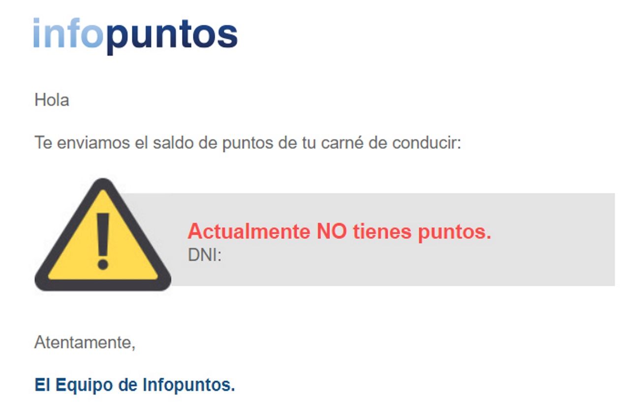 Infopuntos: conoce los puntos de tu carné y recibe alertas si los pierdes