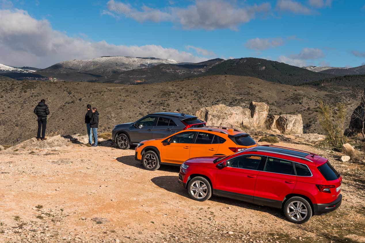 Comparativa SUV: Mitsubishi Eclipse Cross, Skoda Karoq y Subaru XV