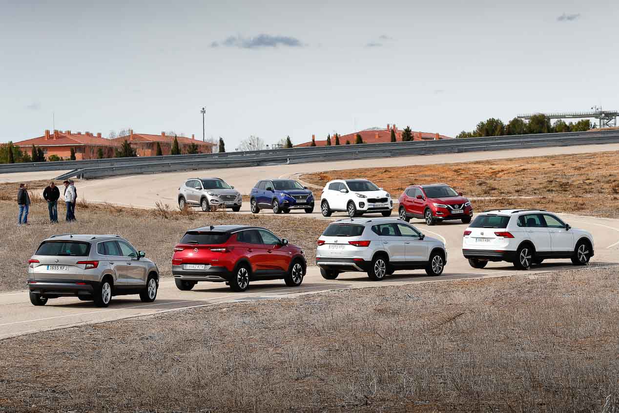 Todos contra todos: Qashqai, Ateca, 3008, Tiguan, Sportage, Karoq, Tucson y Grandland X