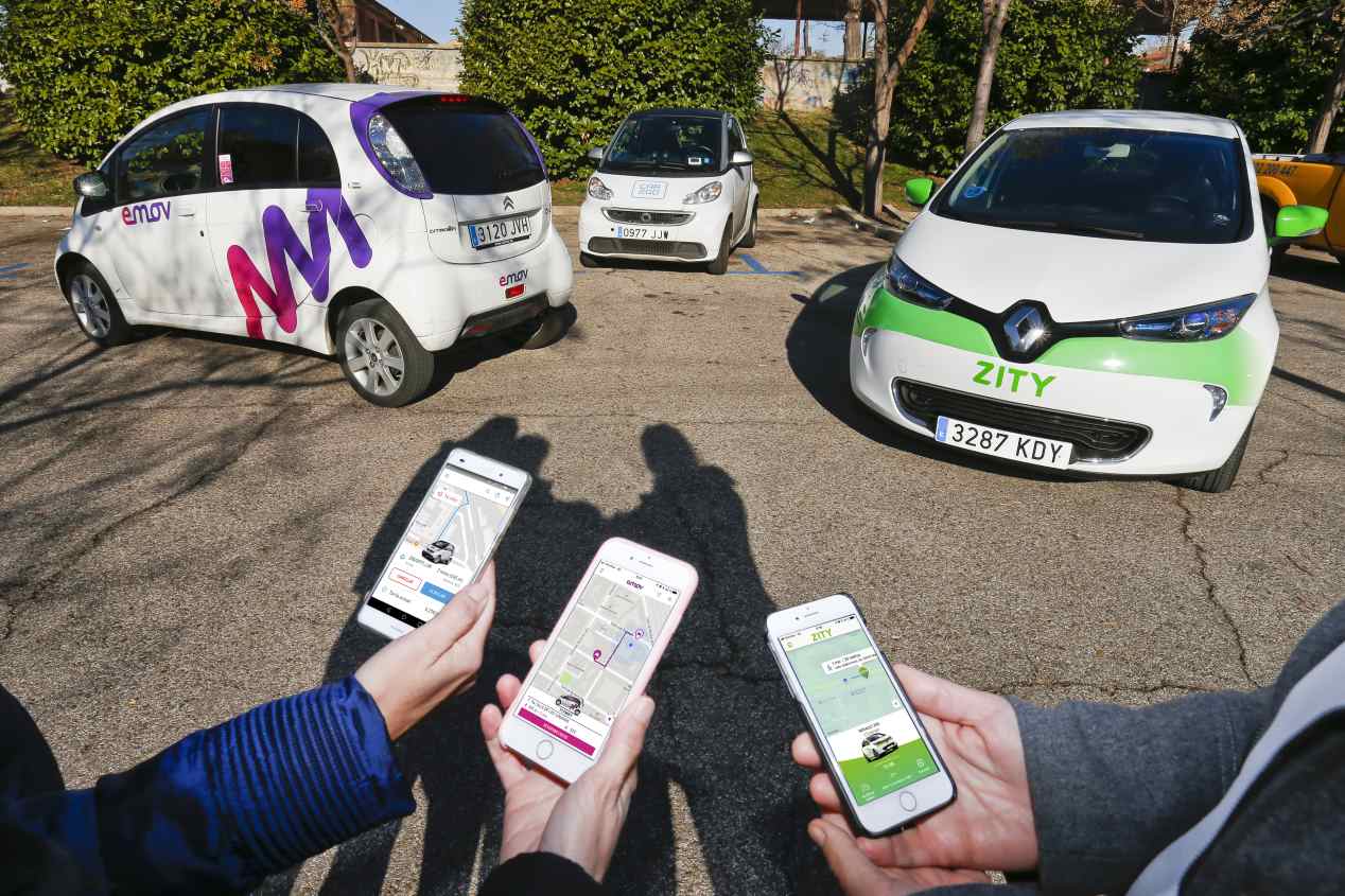 Todas las compañías de alquiler de coches por horas