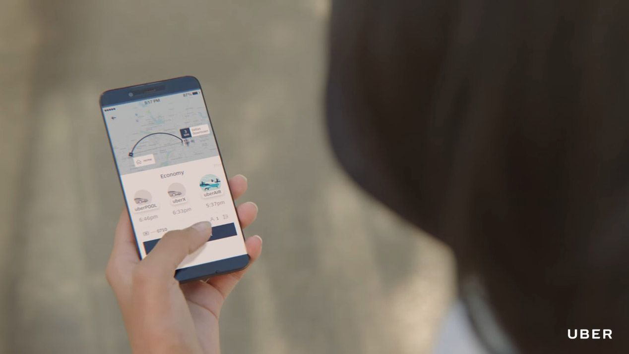 Así podrás reservar un taxi volador con Uber en el futuro