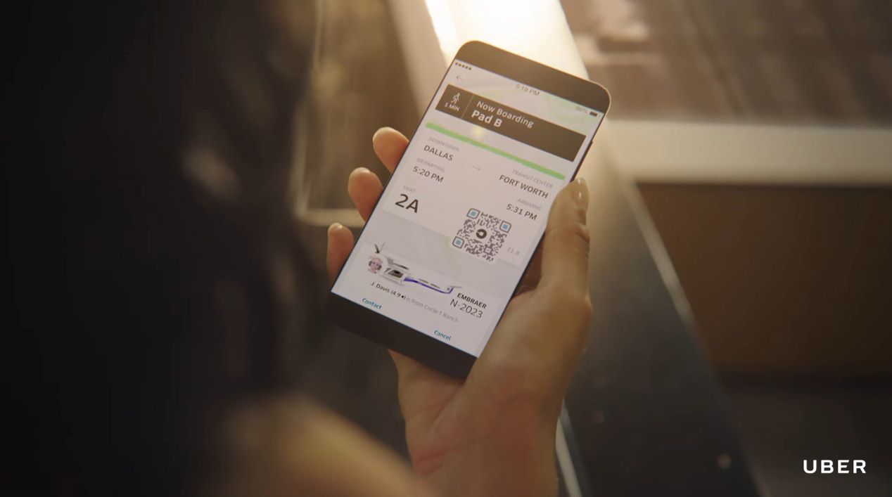 Así podrás reservar un taxi volador con Uber en el futuro