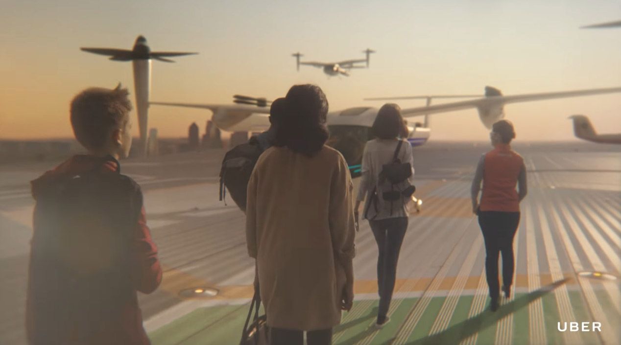 Así podrás reservar un taxi volador con Uber en el futuro
