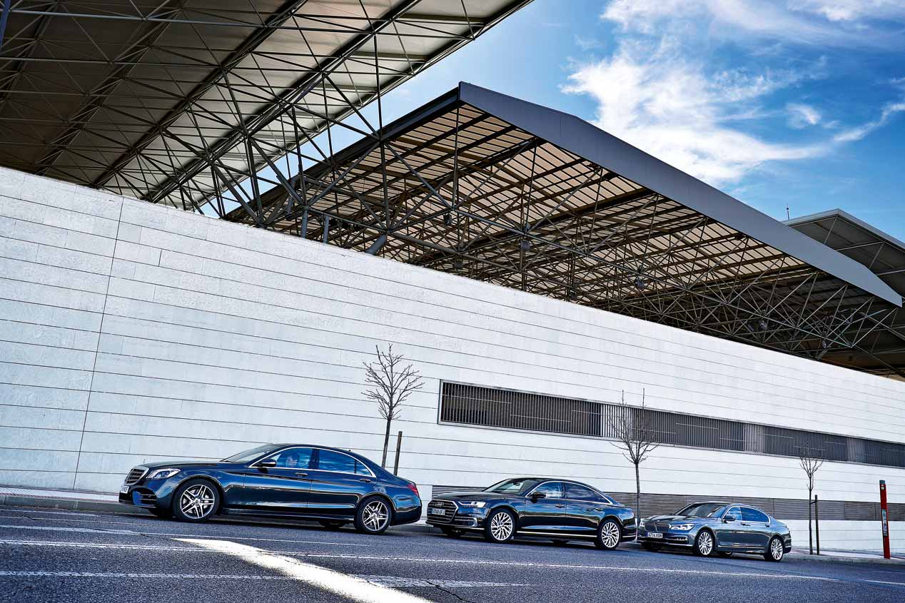 Probamos los Audi A8, BMW Serie 7 y Mercedes Clase S