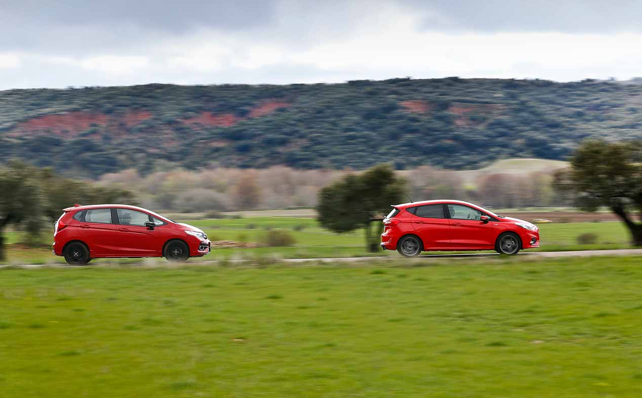 A prueba el Ford Fiesta Ecoboost y el Honda Jazz i-VTEC