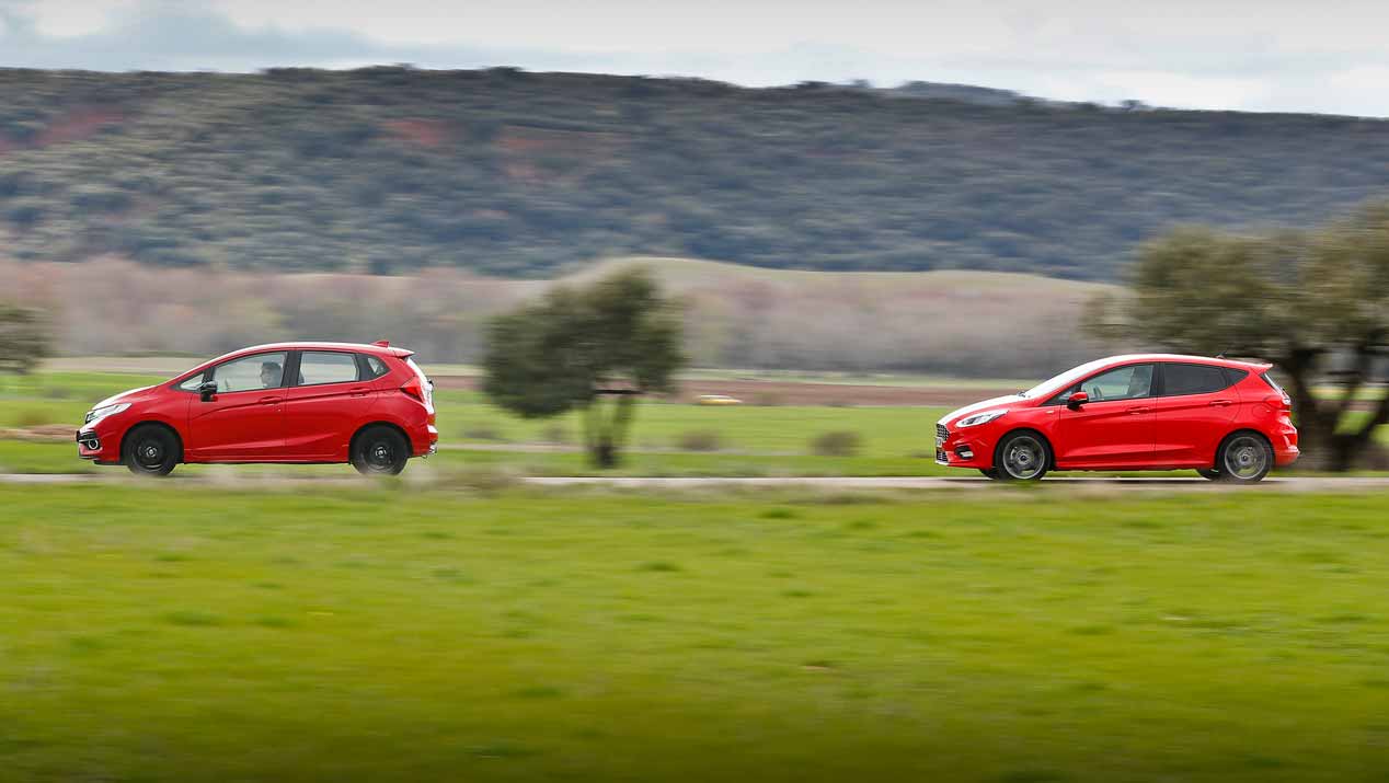 A prueba el Ford Fiesta Ecoboost y el Honda Jazz i-VTEC