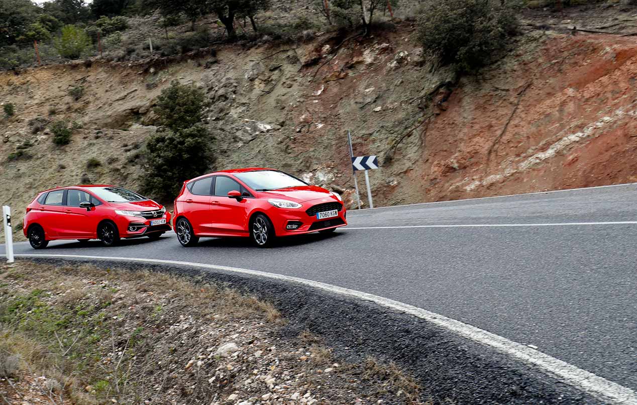 A prueba el Ford Fiesta Ecoboost y el Honda Jazz i-VTEC