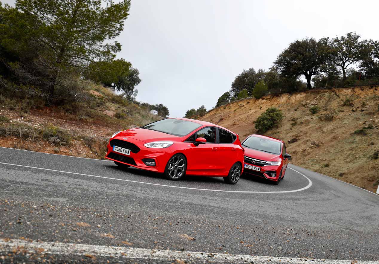 A prueba el Ford Fiesta Ecoboost y el Honda Jazz i-VTEC