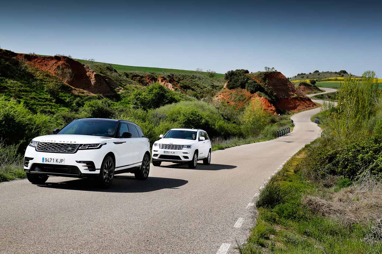 A prueba los Jeep Grand Cherokee vs Range Rover Velar