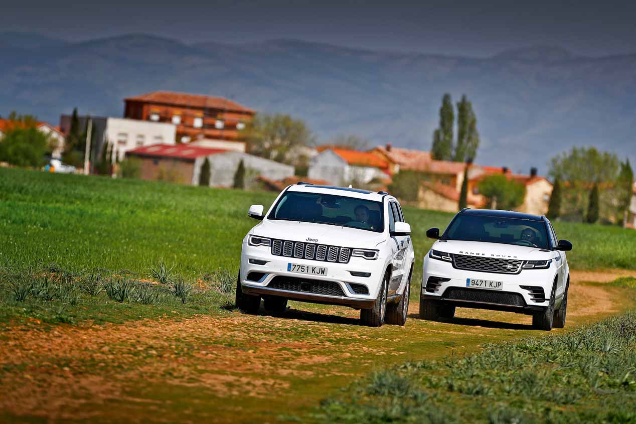 A prueba los Jeep Grand Cherokee vs Range Rover Velar