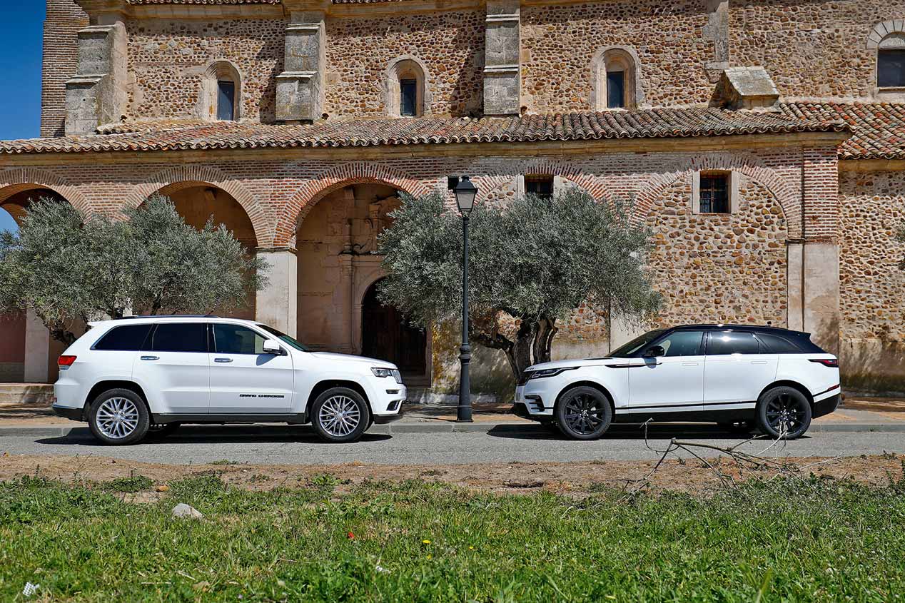 A prueba los Jeep Grand Cherokee vs Range Rover Velar
