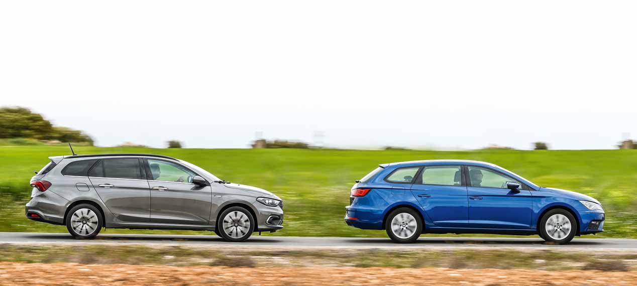 Fiat Tipo SW GLP y Seat León ST GNC: comparativa de coches de gas