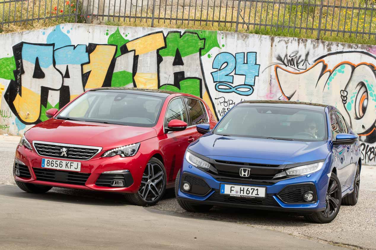 Honda Civic 1.6 i-Dtec vs Peugeot 308 1.5 BlueHDI