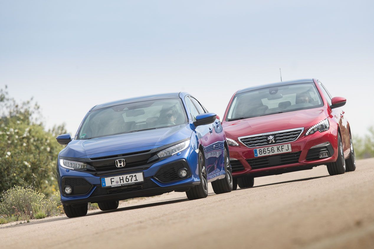 Honda Civic 1.6 i-Dtec vs Peugeot 308 1.5 BlueHDI