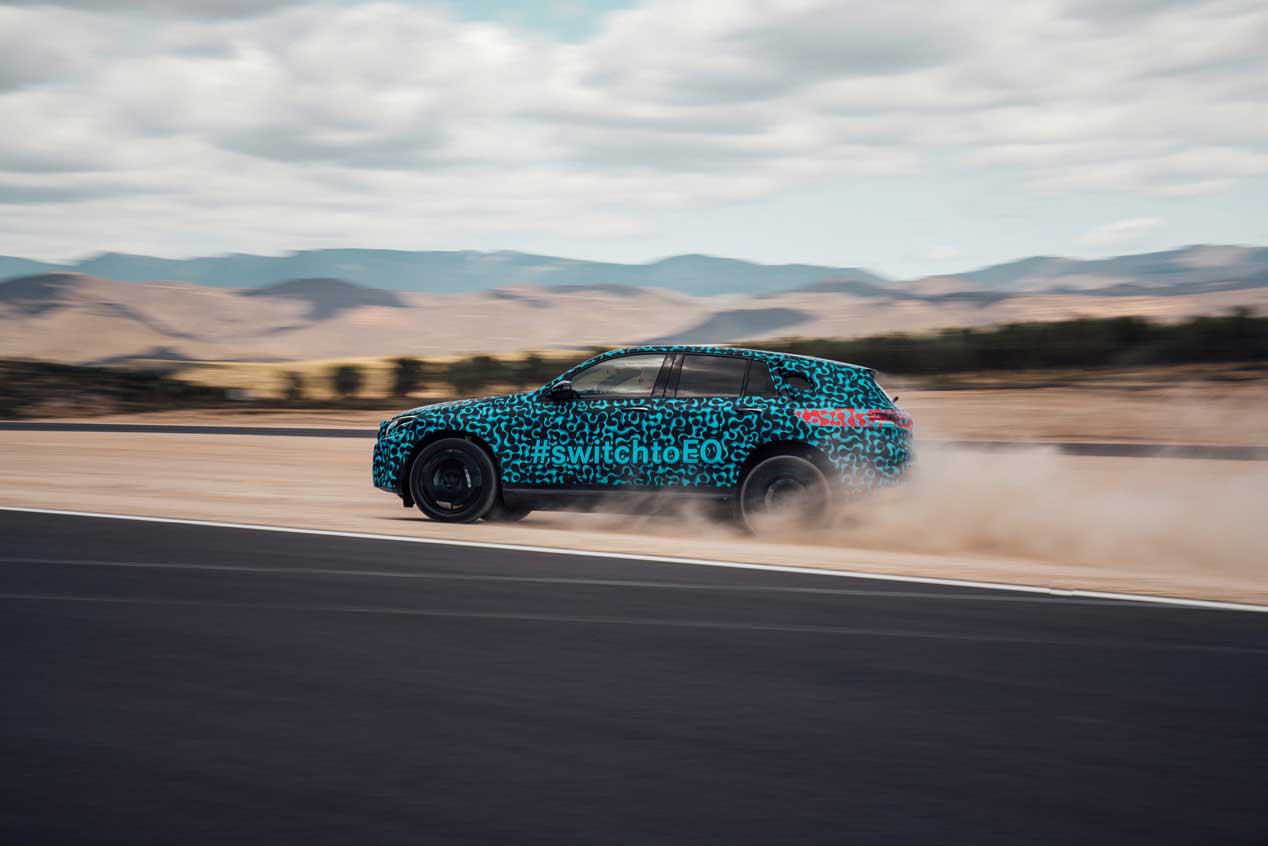 Mercedes EQC, su primer SUV eléctrico de pruebas por Almería
