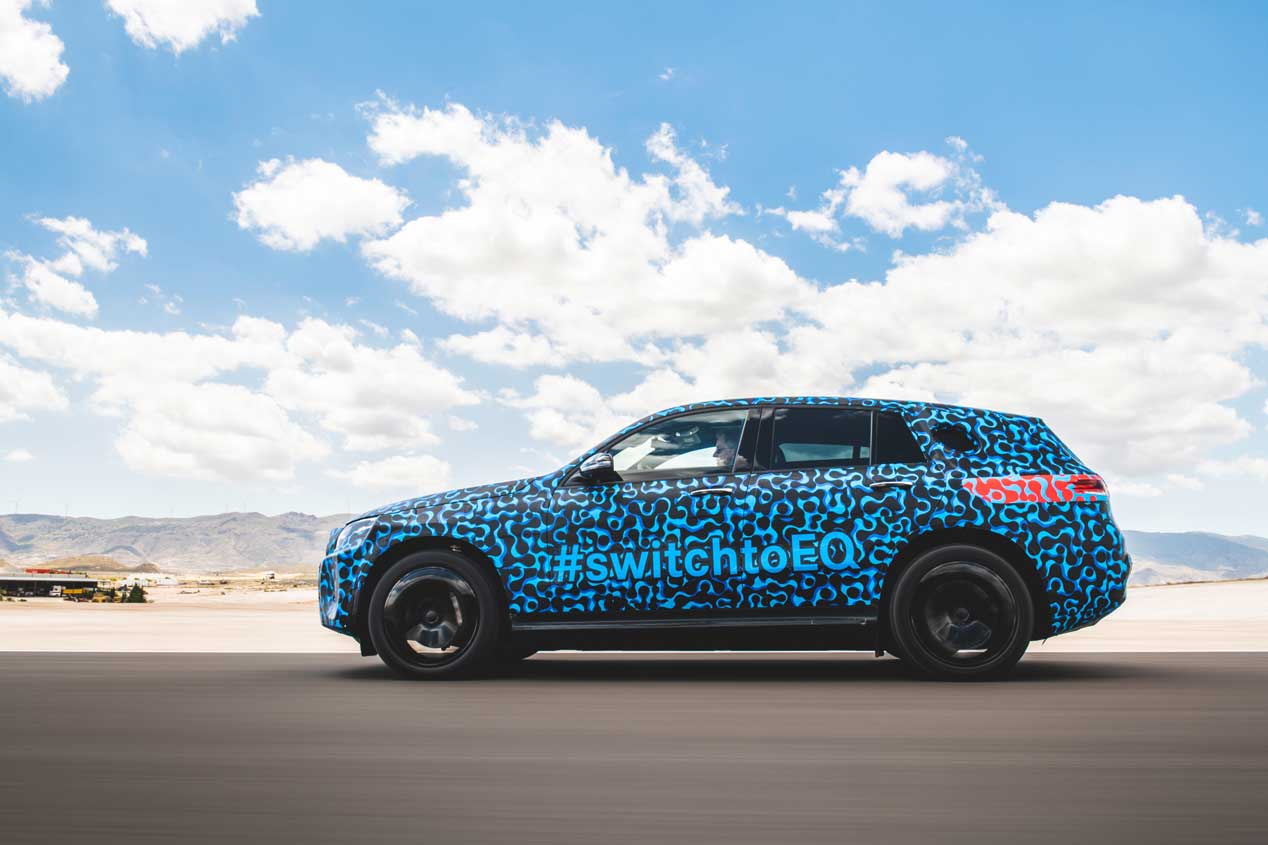 Mercedes EQC, su primer SUV eléctrico de pruebas por Almería