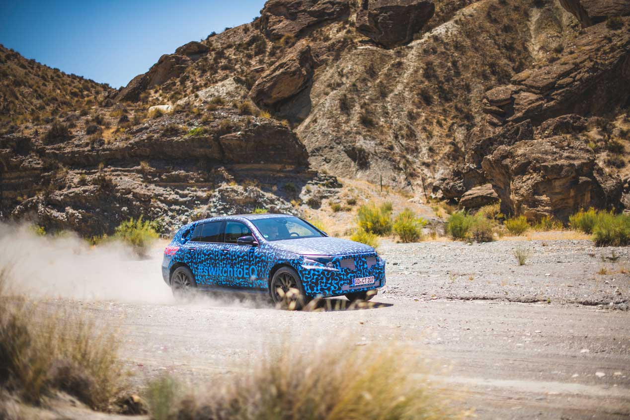 Mercedes EQC, su primer SUV eléctrico de pruebas por Almería